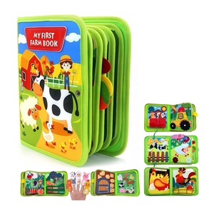 Thème de la ferme <span class=keywords><strong>Montessori</strong></span> <span class=keywords><strong>tissu</strong></span> <span class=keywords><strong>livre</strong></span> calme enfant en bas âge <span class=keywords><strong>livre</strong></span> occupé avec toucher, sentir et apprendre des activités pour enfants jouets éducatifs - Product Image 1