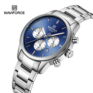 Reloj NAVIFORCE 8076, Personalizable, Esfera Redonda de <span class=keywords><strong>42</strong></span> mm, Correa de Acero Inoxidable, Reloj Cronógrafo para Hombre, Fabricantes de Marca Privada - Product Image 3