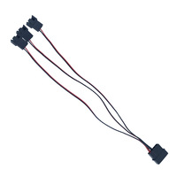 Hub Pemisah Kipas 3 Port, Kabel Kipas Molex 4Pin ke Triple 3/4Pin, Pengaturan Kecepatan Mode Ganda untuk Kipas Pendingin PC Desktop
