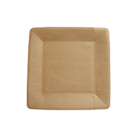Assiettes carrées en carton jetables écologiques de haute qualité de 8 et 10 pouces, plateaux à gâteaux et boîtes à lunch