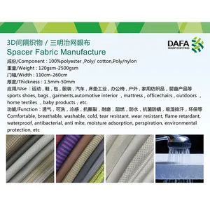 3D Air Mesh Polyester Car Seat Mesh Fabric DF-N-RIB310