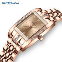 Montre carrée en alliage avec mouvement à quartz, bracelet en alliage, accents de diamants, résistante à l'eau 30M, mode décontractée unisexe