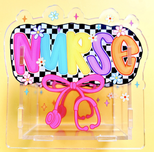 Contenitore Portapenne Religioso a Forma di Infermiera, Carino e Trasparente in Plastica con Portapenne in Acrilico per Scrivania - Product Image 5