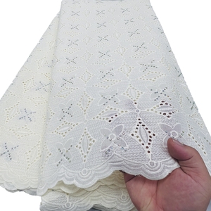 Encaje Suizo de Algodón Africano Nigeriano Ecológico y Sostenible, Tela de Encaje Seco Bordado, Vestido de Mujer Sexy de Lujo - Product Image 1