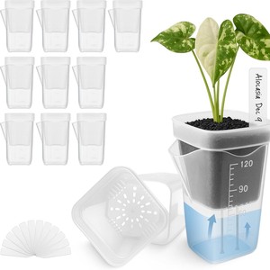 Jardinière carrée auto-arrosante épaissie pour semis, avec conception de séparation sec/humide, <span class=keywords><strong>pot</strong></span> de fleurs minimaliste en plastique pour plantes succulentes - Product Image 2