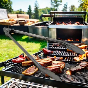 Thickened Stainless Steel Food Tongs For Barbecued Steak Roasting Metal Tools Tongs