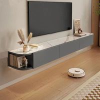 Support de console TV flottant blanc moderne armoire murale en bois personnalisable nouveau design à la mode pour le salon