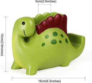 Statues d'animaux pour la maison, décoration en résine, dinosaure, organisateur <span class=keywords><strong>de</strong></span> bureau, porte-stylos et porte-crayons avec support pour téléphone - Product Image 2