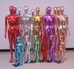 Factory Verkoop Full Body Vrouwelijke Chrome Zilver Goud Kleur Mannequin Met Spiegel