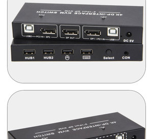 Interruttore <span class=keywords><strong>KVM</strong></span> a <span class=keywords><strong>2</strong></span> porte display 1.<span class=keywords><strong>2</strong></span> 4k 60hz - Product Image 5