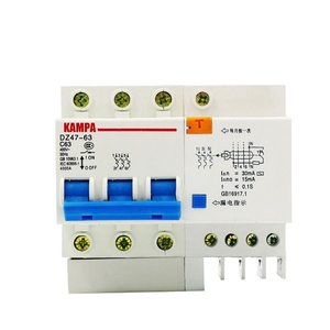 <span class=keywords><strong>DZ47LE</strong></span> ตัดวงจรโลกขนาดเล็ก3P + N 63A 380V <span class=keywords><strong>DZ47LE</strong></span>-63A กันรั่วในครัวเรือนสวิตช์ป้องกันการรั่วซึม RCBO - Product Image 1