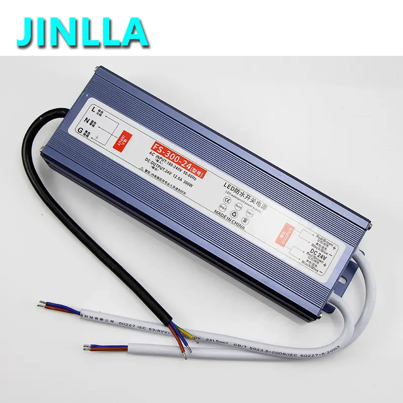 AC to DC 12V/24V 300W IP67 Waterproof Power Supply constant voltage Switching Power Supply 12V/24V LED Strip Driver Power Supply