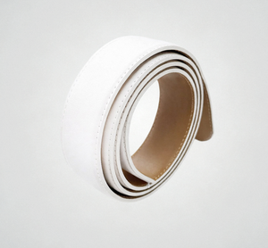 Sangle de ceinture en cuir de vachette plat d'origine coréenne 33 mm x 130 cm sans boucle pour boucle automatique à cliquet sur mesure - Product Image 1