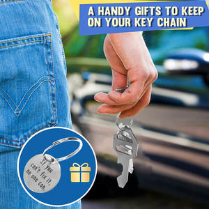 Ensemble d'outils multifonctionnels en acier inoxydable 14-en-1, porte-clés de survie, clé à molette, tournevis, kit de bricolage - Product Image 5