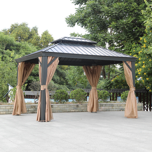 Pergola de <span class=keywords><strong>jardin</strong></span> moderne en aluminium avec toit rigide, imperméable, 365*300 - Product Image 1