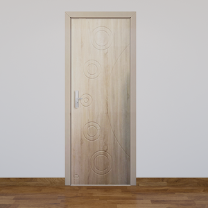 Meilleure vente gauchissement 3D modèle conception MDF porte moderne en bois PVC Villa extérieur chambre fabriqué Vietnam usine OEM disponible - Product Image 4