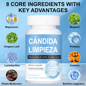 Cápsulas Herbales Naturales <span class=keywords><strong>Candida</strong></span> Cleanse, 60 Unidades, Apoyo a la Función Intestinal, Mejora la Salud del Cabello, Uñas y Piel, Suplemento de Desintoxicación Intestinal - Product Image 5
