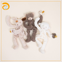 Set Boneka Bayi Reborn Desain Baru dan Selimut Keamanan Plush untuk Tempat Tidur Bayi, Penitipan Anak, Tidur, dan Perjalanan