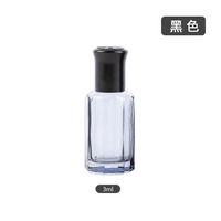 Flacon à bille octogonal en verre couleur personnalisée Hongsheng pour échantillons d'huiles essentielles et soins de la peau, impression sérigraphique de logo personnalisé