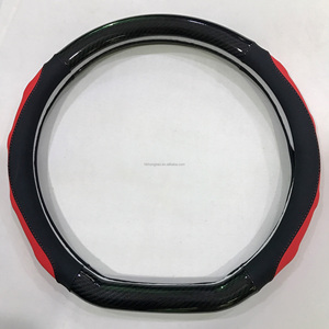 Funda para <span class=keywords><strong>Volante</strong></span> <span class=keywords><strong>de</strong></span> <span class=keywords><strong>Fibra</strong></span> <span class=keywords><strong>de</strong></span> <span class=keywords><strong>Carbono</strong></span>, Nuevo Diseño Antideslizante, Accesorios Interiores, Funda Protectora para Automóvil - Product Image 5