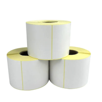 Étiquettes thermiques directes en gros, rouleaux d'étiquettes autocollantes en papier avec colle thermofusible
