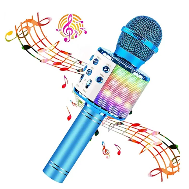 Yüksek kalite 4 In 1 el taşınabilir Microfono Karaoke taşınabilir Karaoke mikrofon kablosuz