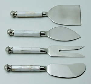 Madre perla resina mango queso Pizza cocina Gadget Set cubiertos y vajilla con hoja de acero inoxidable - Product Image 4