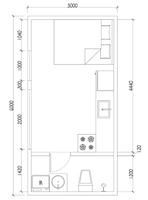 Casa Prefabricada Moderna, Villa de Acero Prefabricada para Jardín, Menor de 45 m² ㎡   Cabaña Modular Portátil para Uso en Exteriores en Irlanda