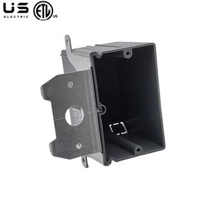 Электрические коробки из ПВХ, серого пластика, ETL, список, старое рабочее выходное отверстие, Регулируемая 1 банда, электрическая розетка с кронштейнами - Product Image 1