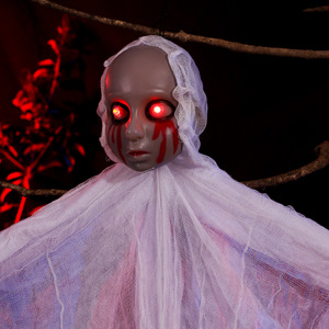 Kaufen Sie HLC Halloween Animatronics Leuchtende Blutende Puppe - <span class=keywords><strong>Horror</strong></span>-Hängegeist-Requisiten für Geisterhäuser, Escape Rooms & Party-Dekorationen - Product Image 3