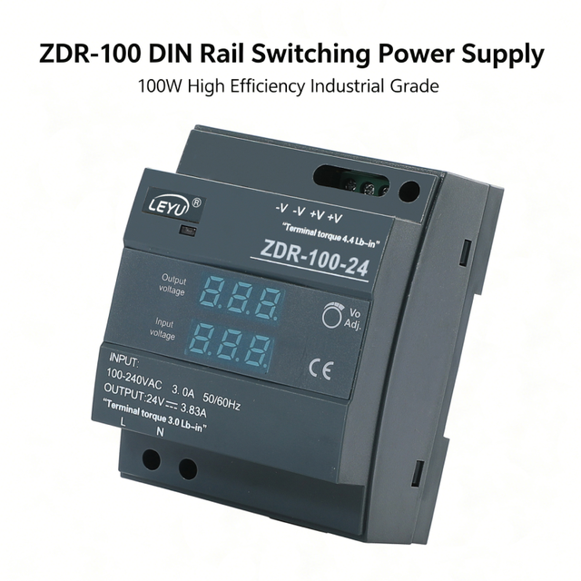 Power Supply Din Rail 60W 100W 150W 110V 220V AC to DC 12V 15V 24V 48V Single Output Switching Power Supply