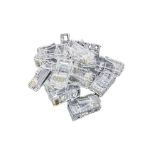 Connecteur modulaire RJ45 mâle UTP transparent Cat6 8P8C en cuivre pour télécommunications réseau PC