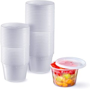 8 oz 16 oz 32 oz Plastic Deli Food Storage Containers with Airtight Lid