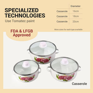 Cookercool-Olla esmaltada <span class=keywords><strong>de</strong></span> acero al carbono, juego <span class=keywords><strong>de</strong></span> utensilios <span class=keywords><strong>de</strong></span> cocina - Product Image 5