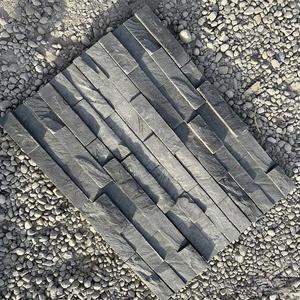 Azulejos Negros Antiguos 3D Cóncavo-Convexos, <span class=keywords><strong>Piedra</strong></span> de Pizarra Cultural Ecológica <span class=keywords><strong>para</strong></span> Interiores, <span class=keywords><strong>Fachada</strong></span> <span class=keywords><strong>Exterior</strong></span> de Hotel o Villa, Azul - Product Image 2