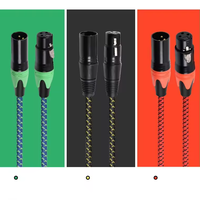 10 pieds 3 mètres câble Microphone XLR mâle à XLR femelle câble noir 90 degrés Angle coude Instrument guitare 3PIN