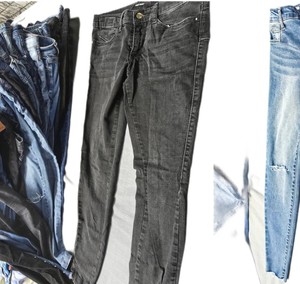 W017-2 yüksek kalite iyi durumda ucuz fiyat toptan toplu olarak satın balya kullanılan renkli kadın kot kullanılan giysiler - Product Image 3