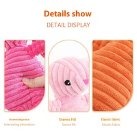 Jouet sonore en peluche pour chien en lin écologique chaud jouet interactif pour animaux de compagnie résistant aux morsures en coton et nylon durables pour chats