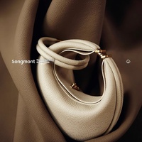 Sac Croissant Moyen de Luxe Haut d'Automne en Cuir de Vachette Épaule Sous les Bras Épaule Style Designer Bandoulière Sac à Main et Sac à Main pour Dames