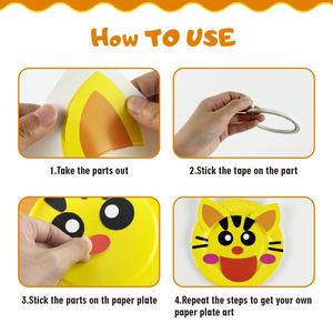 2025 diseños surtidos de animales Zoo Animal <span class=keywords><strong>pasta</strong></span> hecha a mano Diy juguetes platos de papel Kit de arte para guardería niños artes y manualidades Kit - Product Image 4