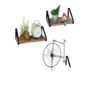 Étagères murales flottantes en <span class=keywords><strong>bois</strong></span> massif, couleur rustique, pour salon, entrée, rangement, décoration intérieure DIY - Product Image 1