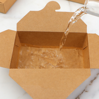 Boîte d'emballage personnalisable en papier kraft brun recyclé de qualité alimentaire feuille sans UV avantage pour nourriture pour bébé salade nouilles à emporter