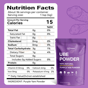 CHTNature UBE-Powder, Extracto de Raíz de Ñame Silvestre 100% Natural, Latte de UBE, Polvo de Ñame Morado - Product Image 2