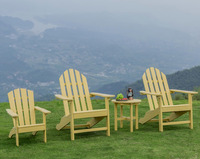 Chaise de jardin Adirondack résistante aux intempéries en gros, mobilier d'extérieur imperméable pour patio, coussin en PEHD pour chambre et salle à manger