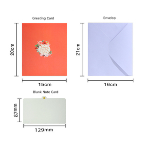 Nueva Tarjeta de Felicitación 3D con Ramo de Flores para Mamá, Tarjeta de Cumpleaños, Ramo de Flores Moradas, Tarjeta con Corona de Flores - Product Image 2