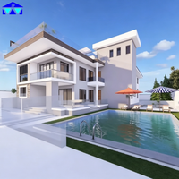 Low Cost Long Life LGS Maison préfabriquée Villas Maison résidentielle 200 ㎡  Zone de résidence au Nigeria