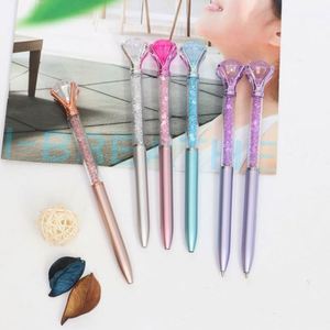 Stylo bille personnalisé coloré avec grand diamant, haute valeur - Apparence tendance sur Instagram, pour étudiants - Product Image 1
