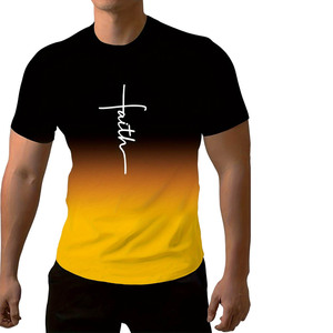 T-shirts personnalisés grande taille pour hommes, mode estivale, t-shirts unis avec lettres, t-shirts de sublimation, t-shirts streetwear hip-hop - Product Image 2