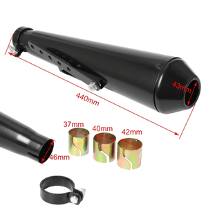 Kim Loại Mới xe máy ống xả mufflers đảo ngược hình nón ống loa trượt khung cho cho xe đạp harl Cafe racer Bobber Chopper - Product Image 1