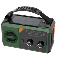 Tragbare, wiederaufladbare Notfall-Handkurbel-Solar-LED-Taschenlampe mit Wetterradio, 20000mAh AM/FM/WB USB-Ladefunktion, 10-30W Ausgangsleistung